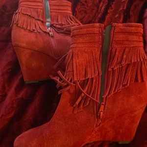 Suede Fringe boots